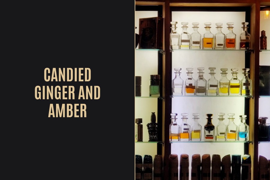 candied ginger and amber