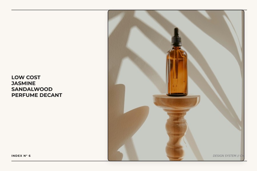 low cost jasmine sandalwood perfume decant