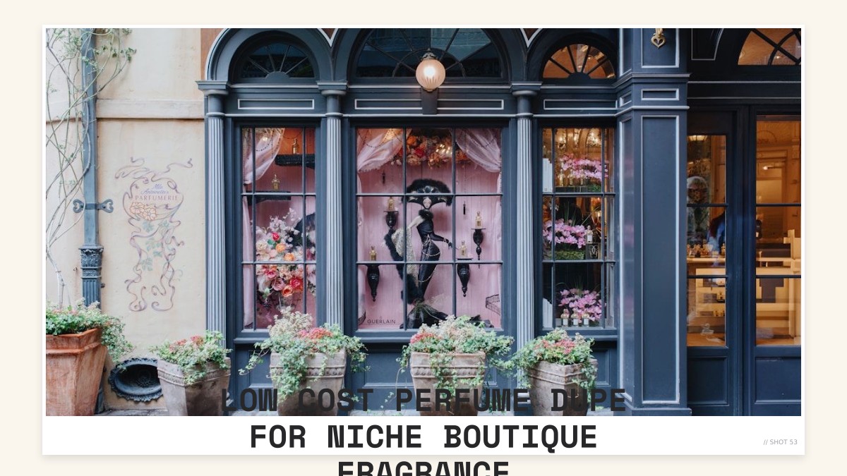 low cost perfume dupe for niche boutique fragrance