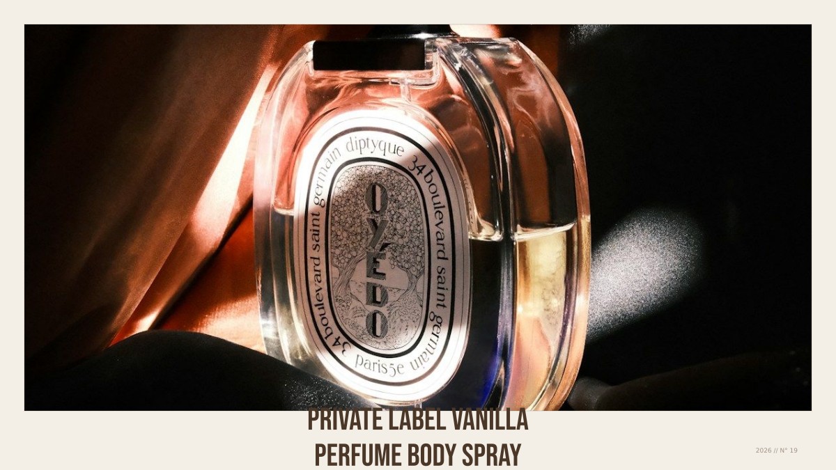 private label vanilla perfume body spray
