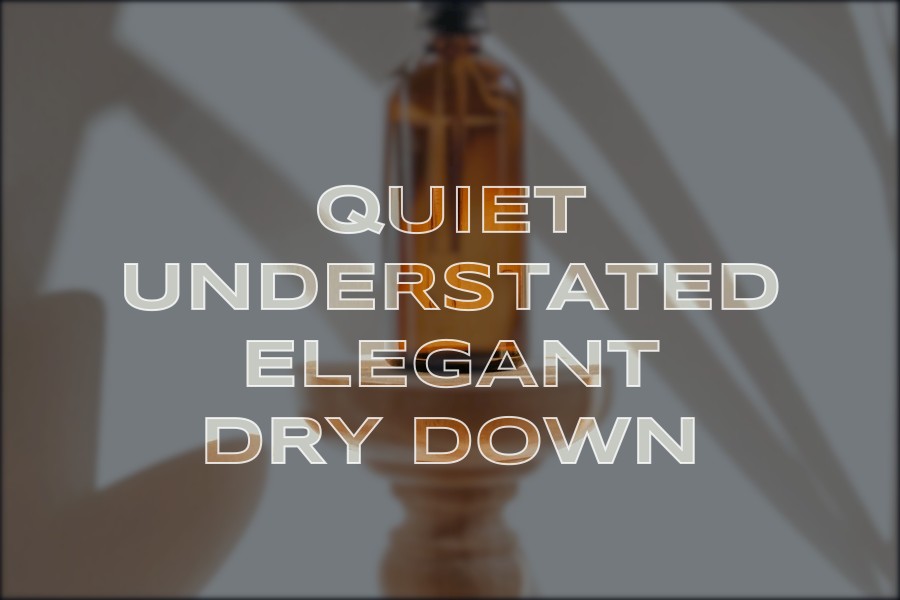 quiet understated elegant dry down