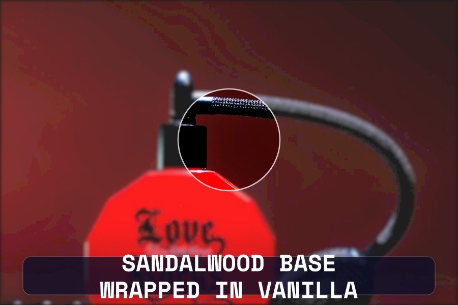 sandalwood base wrapped in vanilla