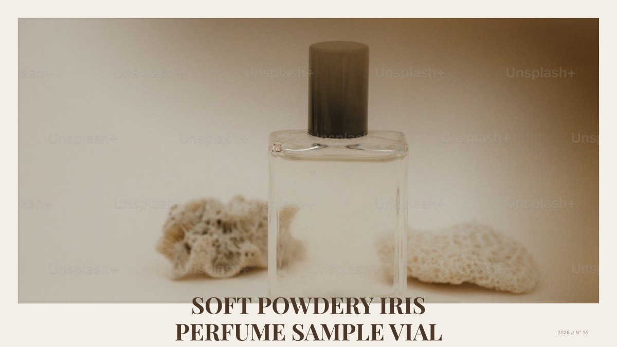 soft powdery iris perfume sample vial