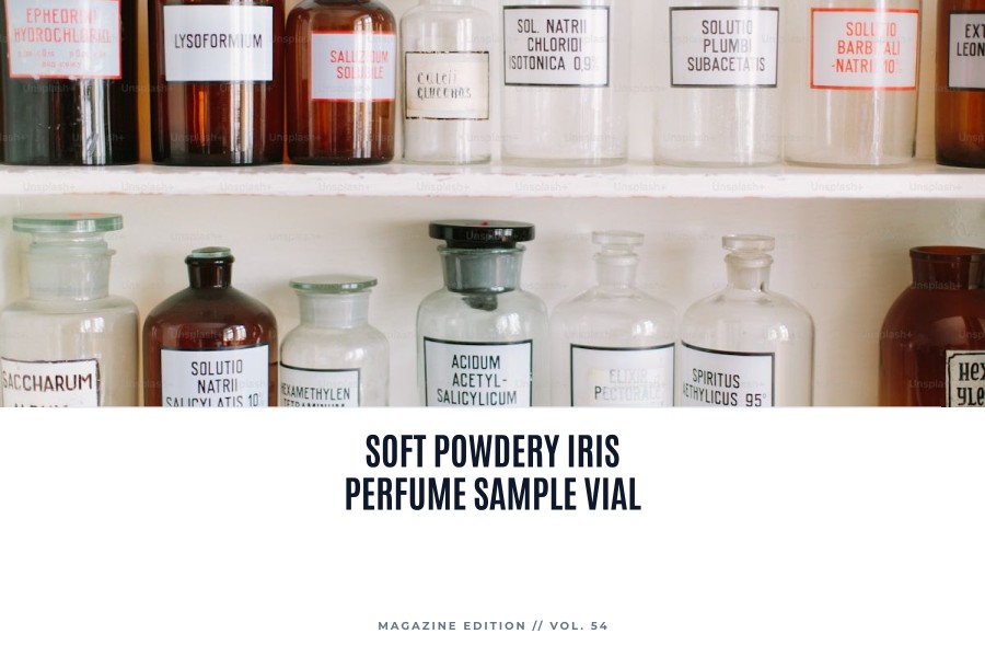 soft powdery iris perfume sample vial