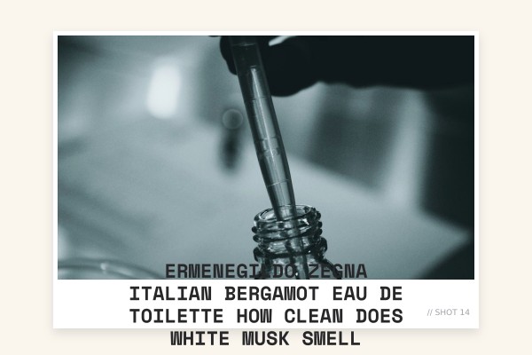 Ermenegildo Zegna Italian Bergamot Eau de Toilette how clean does white musk smell