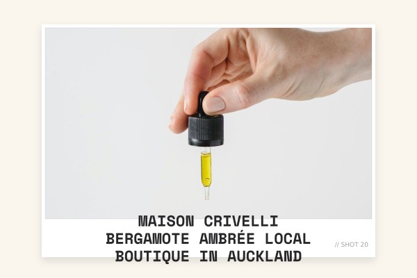 Maison Crivelli Bergamote Ambrée local boutique in Auckland