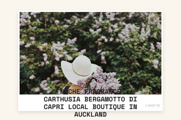Niche Fragrance Carthusia Bergamotto di Capri local boutique in Auckland