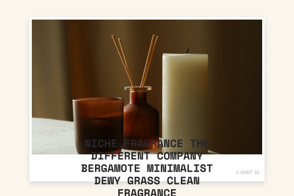 Niche Fragrance The Different Company Bergamote minimalist dewy grass clean fragrance