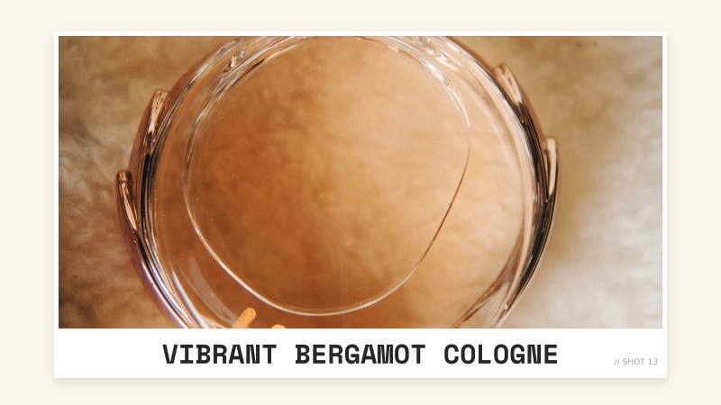 vibrant bergamot cologne
